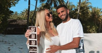Taylor Ward looks glowing as she shares baby news with Manchester City's Riyad Mahrez