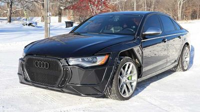 Daily Driven Audi S6 Gets Custom Tubular Front End For Ice Racing