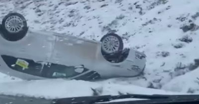 Audi flips on roof in crash amid snowy conditions near Scots ski centre