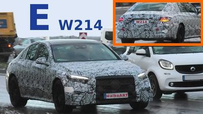 Mercedes E-Class W214 Spied On A Rainy Day in German Traffic