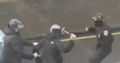'Hammer attack' on Glasgow street captured in shocking picture