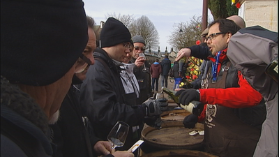 A wine festival in France's Burgundy villages