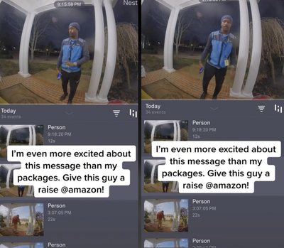 Amazon driver leaves a touching message for homeowners: ‘This inspired me to motivate myself’