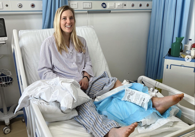 ‘I’m a little heartbroken, but also feeling so much love’: Team USA skier Nina O’Brien shares hospital picture after dramatic crash