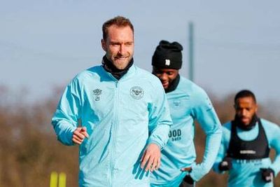 In pictures: Christian Eriksen trains for first time with Brentford after Premier League return