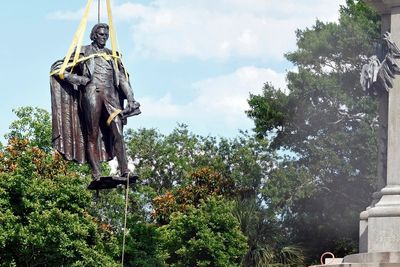 Removed slavery backer Calhoun's statue still without a home