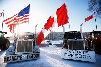 Canadian driver charged with hitting four people during vaccine mandate protest