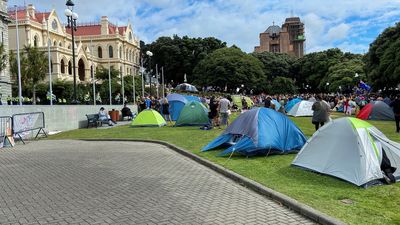 New Zealand protesters block streets outside parliament