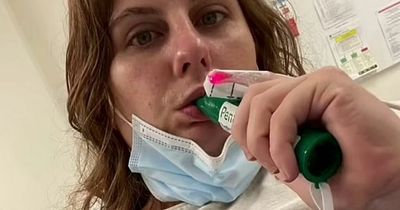 Woman's foot left impaled on high heel after she jumped away from huge spider