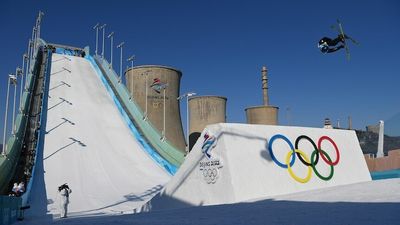 The big-air competition slope in Shougang a striking feature of Beijing's Winter Olympics