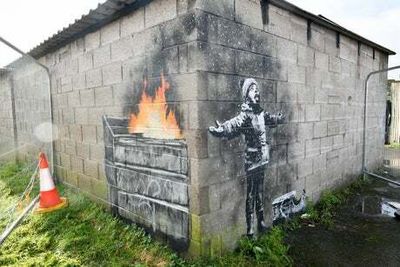 Banksy mural ‘Season’s Greetings’ to be moved from Wales after vandal attack