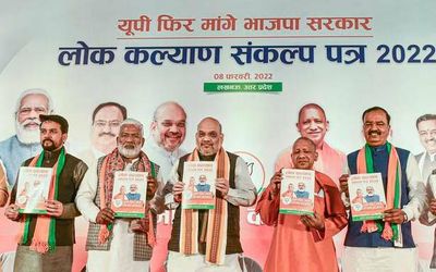 In U.P., BJP promises to double per capita income, increase jail term for unlawful conversion