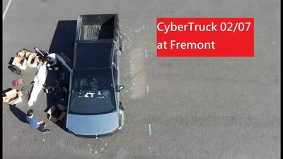 Drone Gets Really Close To Tesla Cybertruck Prototype In Fremont