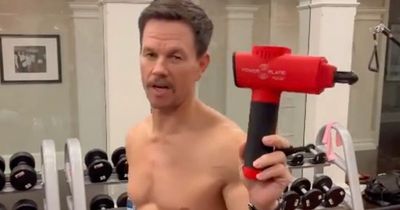 Mark Wahlberg proves his massage gun isn't a sex toy with topless video