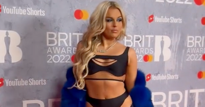 Scots singer Tallia Storm sends pulses racing as she arrives at The Brits in daring outfit