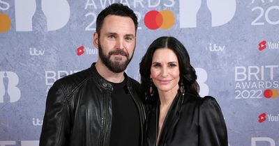 Friends' Courteney Cox and Snow Patrol's Johnny McDaid rock red carpet at BRIT Awards