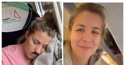 Gemma Atkinson 'brutally' altered with a moustache as she heads to the Brits