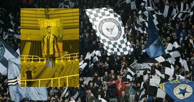 Bruno Guimaraes welcomed to Newcastle United with a brilliant Wor Flags display