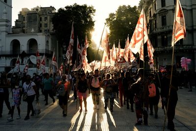 'No to the IMF': thousands protest in Argentina against debt deal