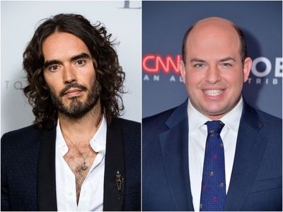 Russell Brand’s mocking of ‘very trustworthy’ Brian Stelter goes viral as comedian’s following grows in US