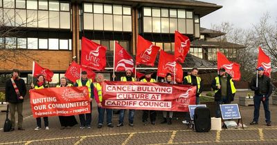 Bins staff in Cardiff stage protest over 'bullying' claims and treatment of agency staff