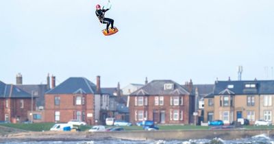 Kite surfers catch the eye after stunning images emerge from Ayrshire demo
