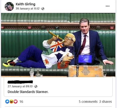 Tory councillor probed for sharing faked picture of Jimmy Savile lying next to Keir Starmer in Commons