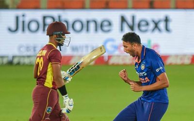 Suryakumar, Prasidh shine as India thrash West Indies by 44 runs; go 2-0 up