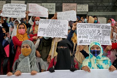Indian students block roads as row over hijab in schools mounts