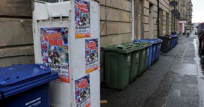 Fly-tipped fridge left so long on Paisley street it was used for advertising