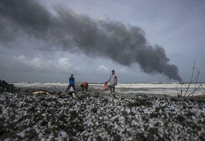 ‘Oil spills of our time’: experts sound alarm about plastic lost in cargo ship disasters