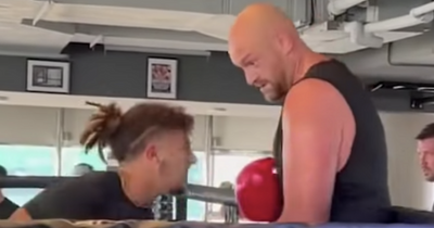 Tyson Fury hailed a "legend" after putting young boxer through "demoralising" session