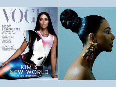 Kim Kardashian covers American Vogue in Loewe dress