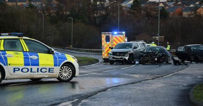Woman and three children rushed to hospital after horror Falkirk crash