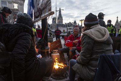 Canadian truckers protesting in Ottawa appear set to stay