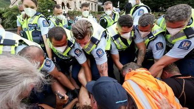 Clashes at New Zealand parliament as protests inspired by Canada's 'Freedom Convoy' continue for third day