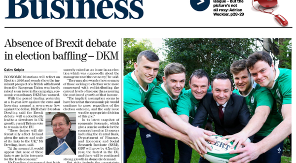 What it says in the papers: business pages