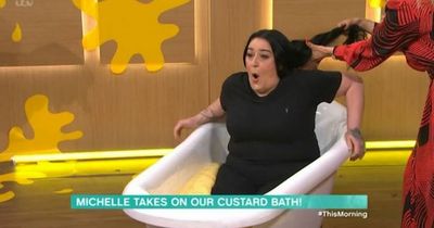 Woman who threw up in Asda due to fear of custard takes bath in it on This Morning