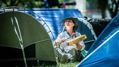 Inside Canberra's COVID tent city at Exhibition Park