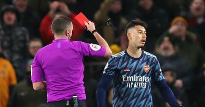 Gabriel Martinelli's Arsenal red card against Wolves explained as past IFAB judgement backs up Michael Oliver