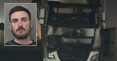 Terrified lorry driver's HGV torched by fire-obsessed arsonist while he was inside