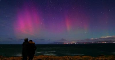 Northern Lights visible over Ireland in a stunning rare display of the Aurora Borealis