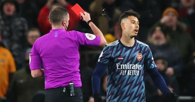 IFAB rules that explain why Arsenal's Gabriel Martinelli was controversially sent off vs Wolves