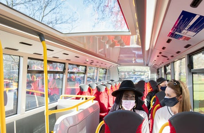 New London route 63 buses with skylights and phone chargers officially launched
