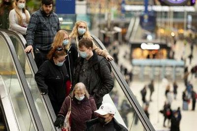 UK Covid cases continue to fall with 58,899 more announced on Friday as England’s R rate inches lower