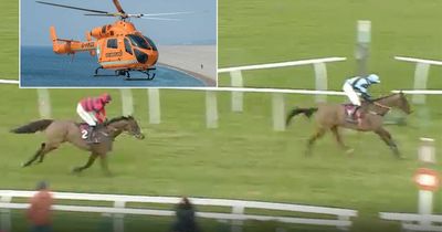 Jockey airlifted to hospital after horror fall watches favourite horse gain win
