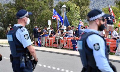 Thousands protest in Canberra; NSW records 32 Covid deaths and Vic 19 – as it happened