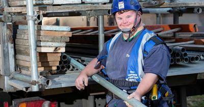 Man, 32, becomes first Brit with Down's syndrome to become fully qualified scaffolder