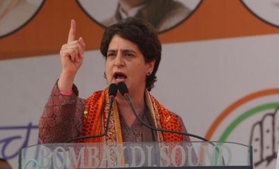 Govt's policies based on interests of 2 industrialists, says Priyanka Gandhi