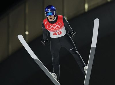 Japanese ski jumper Kobayashi earns gold in large hill ski jumping